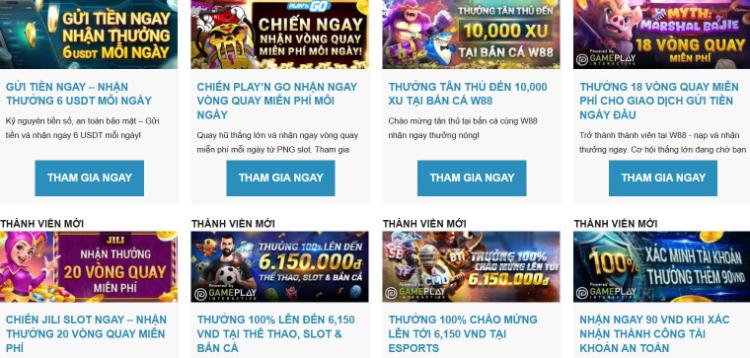 khuyến mãi Hot W88